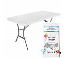 PLASTIC WHITE FOLDING TABLES (add on only, NOT to deliver alone)